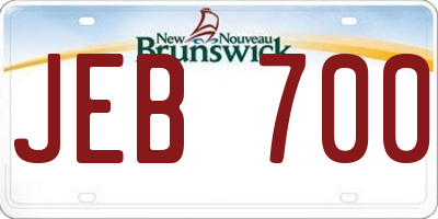 NB license plate JEB700