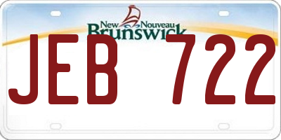 NB license plate JEB722