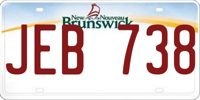 NB license plate JEB738