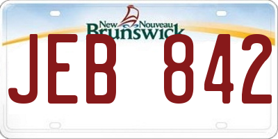 NB license plate JEB842