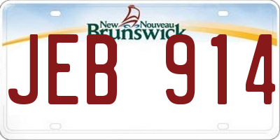 NB license plate JEB914