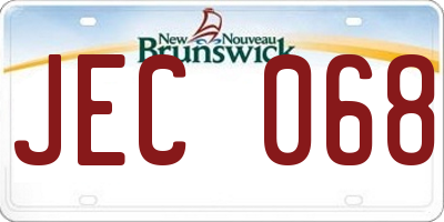 NB license plate JEC068