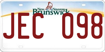 NB license plate JEC098