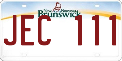 NB license plate JEC111