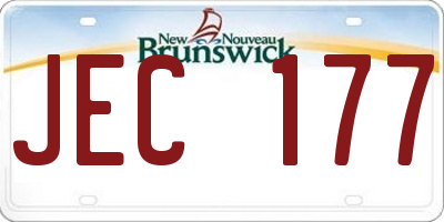 NB license plate JEC177