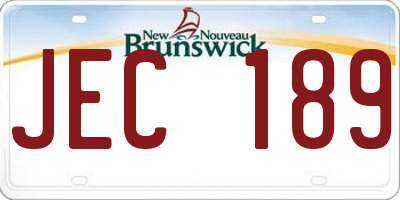 NB license plate JEC189