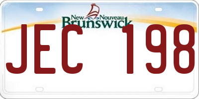 NB license plate JEC198