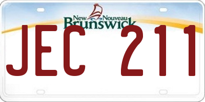 NB license plate JEC211