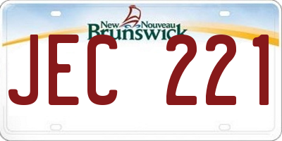 NB license plate JEC221