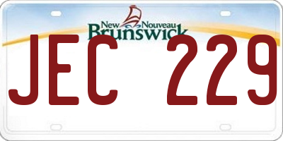 NB license plate JEC229