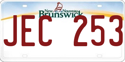 NB license plate JEC253