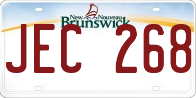 NB license plate JEC268