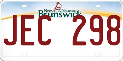 NB license plate JEC298