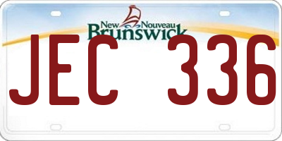 NB license plate JEC336