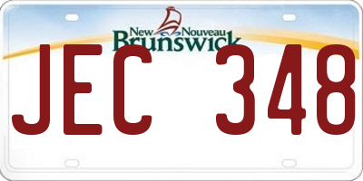 NB license plate JEC348