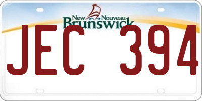 NB license plate JEC394