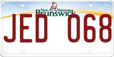 NB license plate JED068