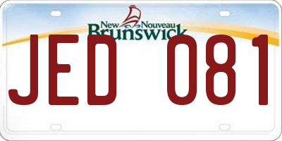 NB license plate JED081