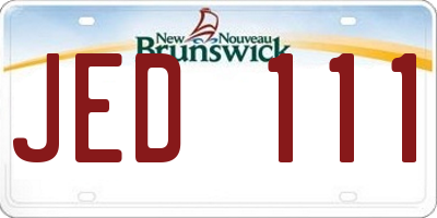 NB license plate JED111