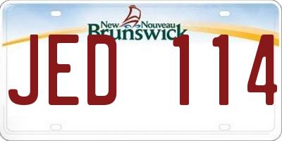 NB license plate JED114