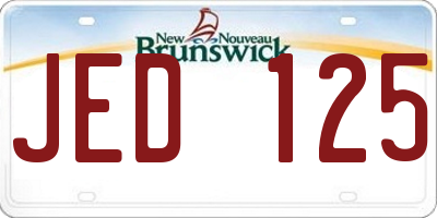 NB license plate JED125