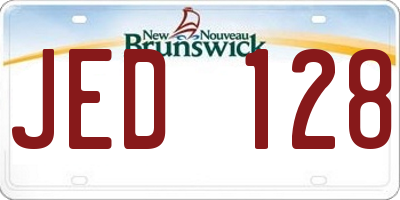 NB license plate JED128