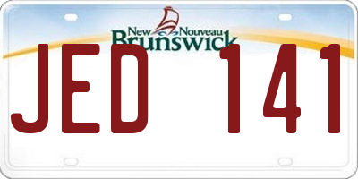 NB license plate JED141