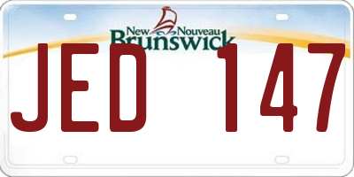 NB license plate JED147