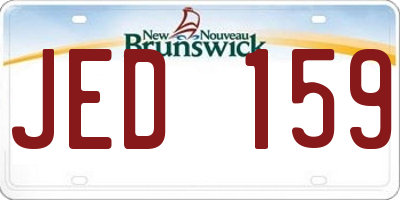 NB license plate JED159