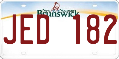 NB license plate JED182