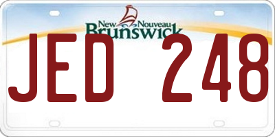NB license plate JED248