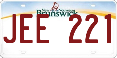 NB license plate JEE221