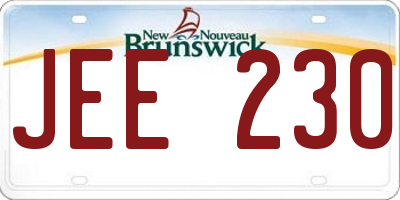 NB license plate JEE230