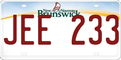 NB license plate JEE233