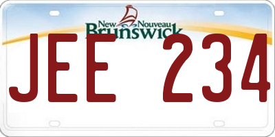 NB license plate JEE234