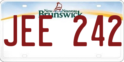 NB license plate JEE242