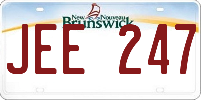 NB license plate JEE247