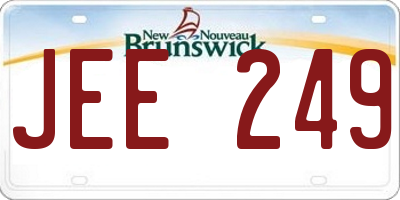 NB license plate JEE249