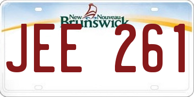 NB license plate JEE261