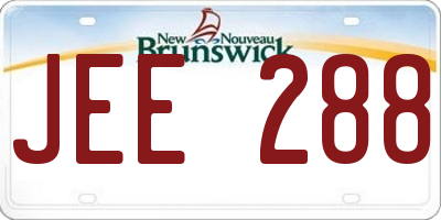 NB license plate JEE288