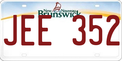 NB license plate JEE352