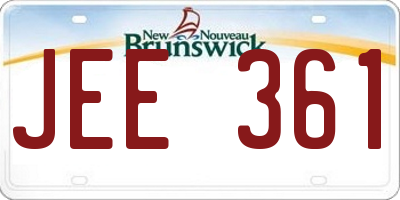 NB license plate JEE361