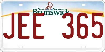 NB license plate JEE365