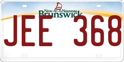 NB license plate JEE368