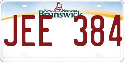 NB license plate JEE384