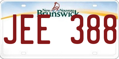 NB license plate JEE388