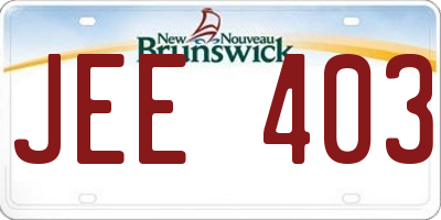 NB license plate JEE403