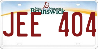 NB license plate JEE404