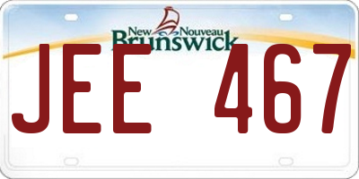 NB license plate JEE467