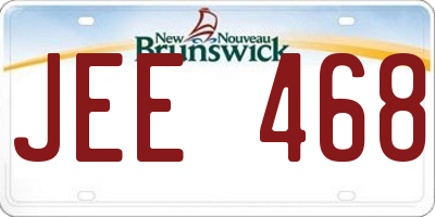 NB license plate JEE468